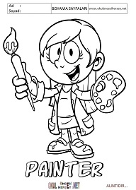 ingilizce boyama sayfaları